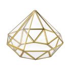 AMPOLLA VETRO /METALLO ORO  120x120x160