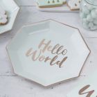 PIATTI ESAGONALI HELLO WORLD MINT GREEN PZ.8
