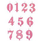 CANDELINE NUMERICHE ROSA PASTELLO
