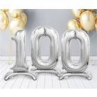 NUMERI MYLAR STANDING ARGENTO 38CM