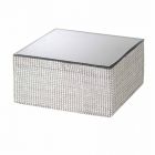 ALZATINA SPECCHIO QUADRATA CON STRASS 30X30CM H 12CM