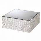 ALZATINA SPECCHIO QUADRATA CON STRASS 25X25CM H 12