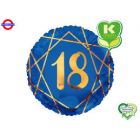 FOIL 18 ANNI BLU E ORO 18"
