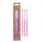 CANDELINE STELO EFFETTO MARMO ROSA PZ.6