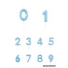 CANDELINA NUMERICA AZZURRO LACCATA