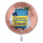 PALLONCINO DF MYLAR 18" TIME TO TRAVEL ROSA