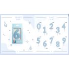 CANDELINE NUMERATE TINY PLUMP CELESTE BABY