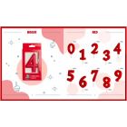 CANDELINE NUMERATE TINY PLUMP ROSSO