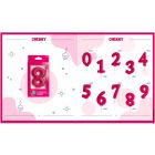 CANDELINE NUMERATE TINY PLUMP CHERRY