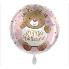 PALLONCINO DF MYLAR IL MIO BATTESIMO ROSA ORSETTO