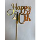 CAKE TOPPER HAPPY 40TH GOLD