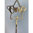 CAKE TOPPER ONE STAR GOLD