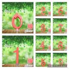 CANDELINA NUMERICA ROSSO GLITTER 7CM