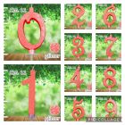 CANDELINA NUMERICA ROSSO GLITTER 11CM