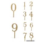 CAKE TOPPER NUMERATI ACRYLIC ORO