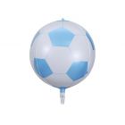 PALLONCINO 22" MYLAR DF GLOBO CALCIO AZZURRO 3D