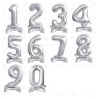 NUMERI MYLAR STANDING ARGENTO 76CM