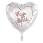 PALLONCINO DF MYLAR 18" VIVA GLI SPOSI ROSE GOLD