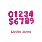 NUMERI MYLAR FUCSIA 36CM
