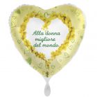 PALLONCINO DF MYLAR 18" FESTA DELLA DONNA GIALLO