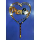 CAKE TOPPER IN PLEX ORO PROMISE
