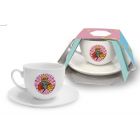 TAZZINA DA CAFFE' CON PIATTINO SUPER MAMMA 220ML