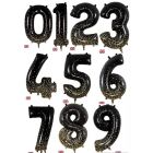 NUMERI MYLAR 34" FIZZ BLACK GOLD 86CM