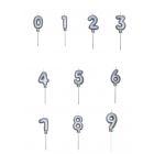 CANDELINE NUMERICHE BALLOON ARGENTO METAL