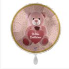 PALLONCINO DF MYLAR 18" BATTESIMO ORSETTO ROSA