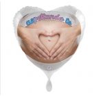 PALLONCINO DF MYLAR 18" CUORE ASPETTANDO TE...