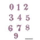 CANDELINA NUMERICA MAUVE GLITTER