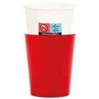 8 BICCHIERI DI CARTA ROSSO da 250ml 