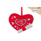 PELUCHE A FORMA DI CUORE CON LETTERINA 15CM LV