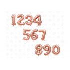 NUMERI MYLAR DECOBALOON ROSA GOLD 65CM