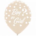 PALLONCINI LATTICE 12" GENDER BOY OR GIRL LATTE WHITE PZ.100