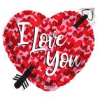 PALLONCINO MYLAR 18" I LOVE YOU ARROW LV