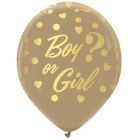 PALLONCINI LATTICE 12" GENDER BOY OR GIRL MOCHA GOLD PZ.100