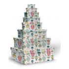 SET 8 SCATOLE RETTANGOLARI MONGOLFIERA