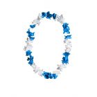 COLLANA HAWAIANA BIANCO/CELESTE 130CM