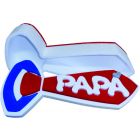 SCATOLA POLISTIROLO CRAVATTA PAPA' ROSSA E BIANCA