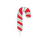 PALLONCINO 14"MINI SHAPE MYLAR "Candy Cane" 5pz