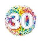 PALLONCINO 18" MYLAR RAINBOW 30ANNI.