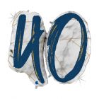 PALLONCINO MYLAR SUPERSHAPE 40TH MARBLE BLUE