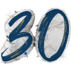 PALLONCINO MYLAR SUPERSHAPE 30TH MARBLE BLUE