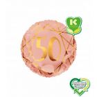 PALLONCINI MYLAR 50 ROSA GOLD 18inch.