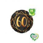 FOIL 60 ANNI NERO E ORO 18"