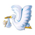 PALLONCINO MYLAR CICOGNA CELESTE 423297