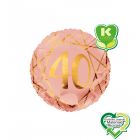 PALLONCINI MYLAR 40anni ROSA E GOLD 18inch.