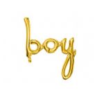 SCRITTA MYLAR CORSIVO ORO "BOY"