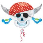 PALLONCINO MYLAR SUPERSHAPE TESCHIO PIRATI